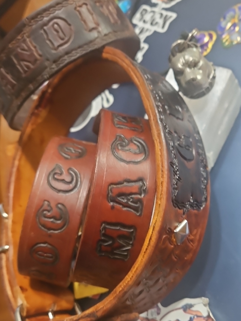 Tooled Leather Handmade Customized Dog Collars🐶Made just for you 🎀 New🎀